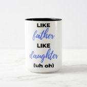 Zoals vader als een dochter. tweekleurige koffiemok (Center)