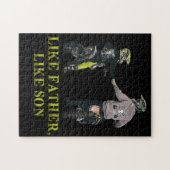 Zoals vader als Son Motocross Dirt Bike Legpuzzel (Horizontaal)