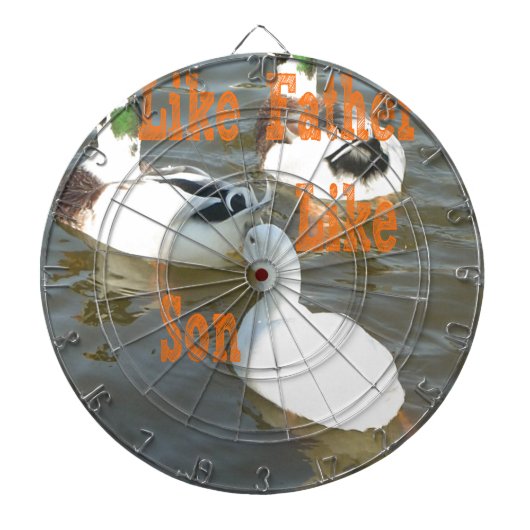Zoals vader als zoon. dartbord (Voorkant)