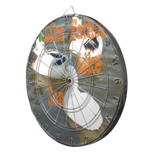 Zoals vader als zoon. dartbord (Voorkant Rechts)