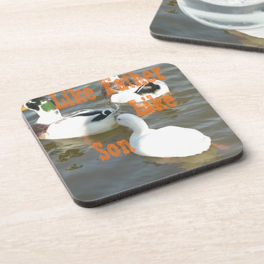 Zoals vader als zoon. drankjes onderzetter (Linkerzijde)