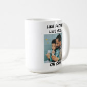 Zoals vader als zoon foto koffiemok (Voorkant rechts)