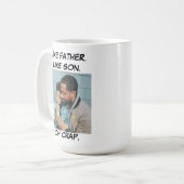Zoals vader als zoon foto koffiemok (Voorkant links)