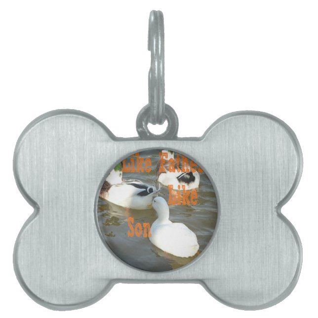 Zoals vader als zoon. huisdieren naamplaatje (voorkant)