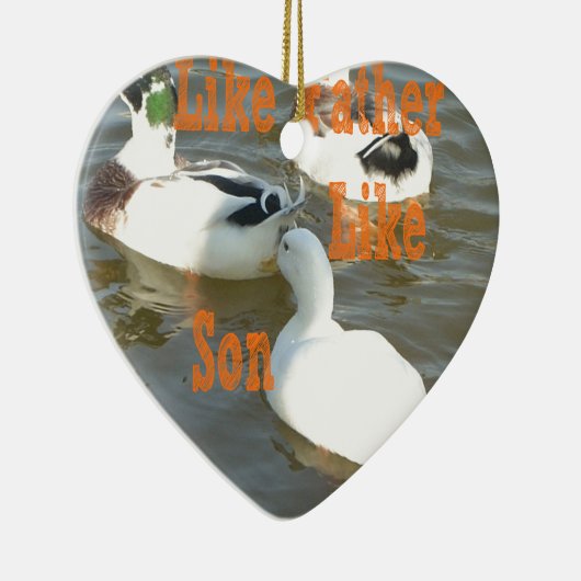 Zoals vader als zoon. keramisch ornament (Rechts)
