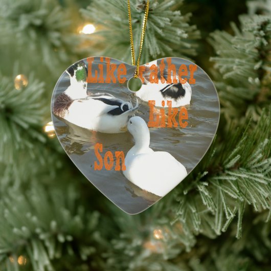 Zoals vader als zoon. keramisch ornament (Boom)