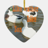 Zoals vader als zoon. keramisch ornament (Voorkant)