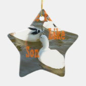 Zoals vader als zoon. keramisch ornament (Voorkant)