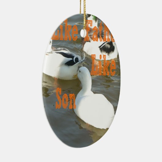 Zoals vader als zoon. keramisch ornament (Rechts)