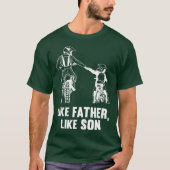 Zoals vader als zoon motorcross fiets cadeau t-shirt (Voorkant)
