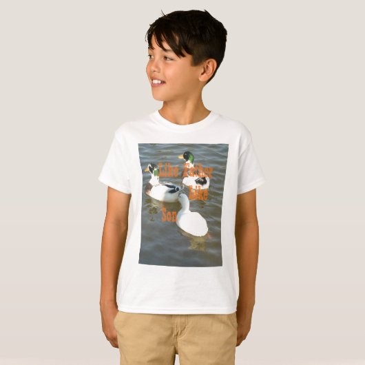 Zoals vader als zoon. t-shirt (Voorkant volledig)