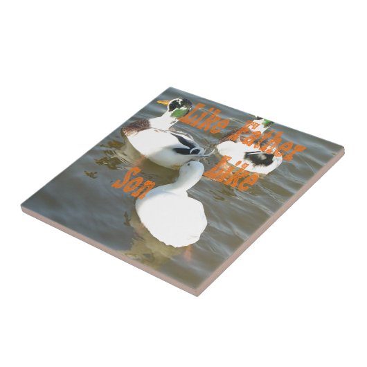 Zoals vader als zoon. tegeltje (Zijkant)