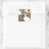 Zoals vader als zoon. vierkante sticker (Tas)