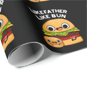Zoals vader zoals Bun Funny Food Pun Dark BG Cadeaupapier (Rol Hoek)
