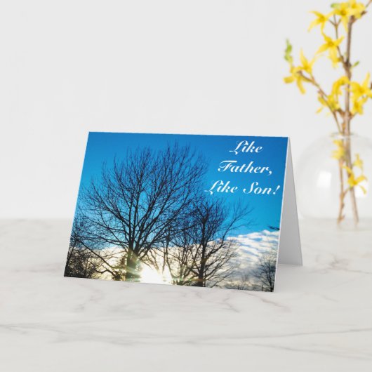 ZOALS VADER, ZOALS SON-kaart Kaart (Gele Bloem)