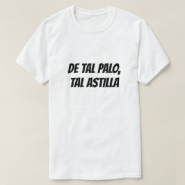 Zoals vader, zoals zoon in het Spaans T-shirt