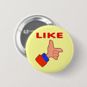 Zoals Vinger, knop Ronde Button 5,7 Cm (Voorkant /achterkant)