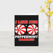 Zoals Zijn Candy Cane Haar Pepermunt Snoepjes Kers Kaart (Gele Bloem)