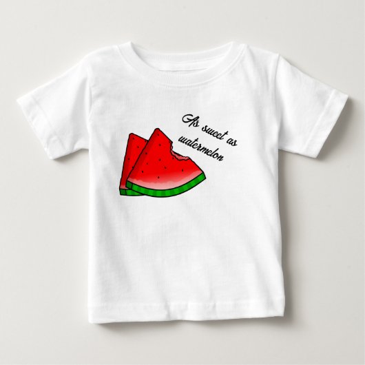 Zoals zoet als Watermeloen Baby T-Shirt (Voorkant)