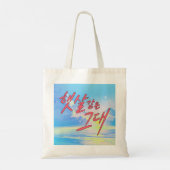 Zoals zonneschijn - Ocean & Sky Kalligrafie Ontwer Tote Bag (Achterkant)