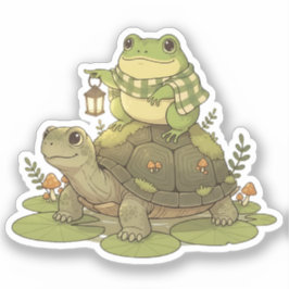 Zochi & Mossy de Schildpad Sticker