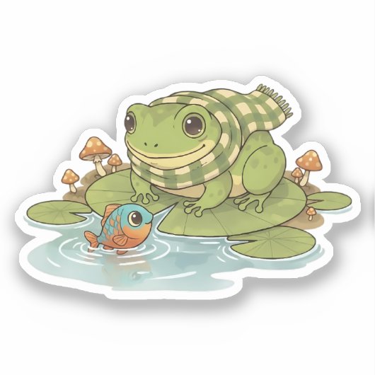 Zochi & Ripple de Vis Sticker (Voorkant)