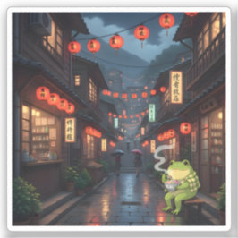 Zochi verkent Jiufen Old Street Lantaarnnachten Sticker