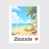Zochi's zonnige dag op Kenting Beach Sticker (Vel)
