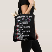 Zocken Perfekte Label Zocker Humor Gamer Spruch Tote Bag (Dichtbij)