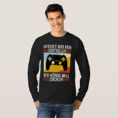 Zocken Reichet Mir Den Controller König Ps5 Consol T-shirt (Voorkant volledig)