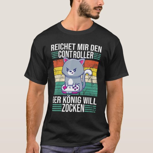 Zocken Reichet Mir Den Controller König Ps5 Consol T-shirt (Voorkant)