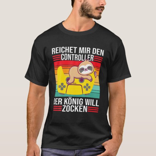 Zocken Reichet Mir Den Controller König PS5 Consol T-shirt (Voorkant)
