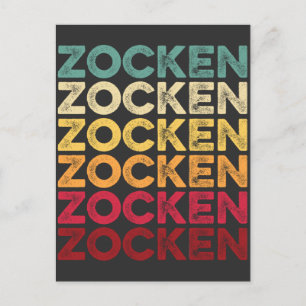 Zocken  Videospiel süchtiger Gamer Briefkaart