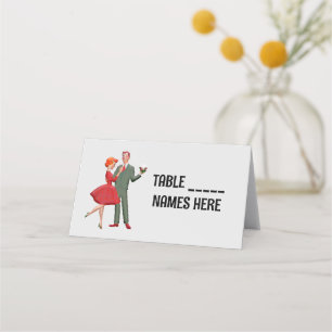 ZODANIG RETRO COUPLE WEDDING Folders Place Cards Plaatskaartje