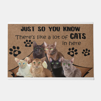 Zodat je weet dat er veel katten in haar zitten deurmat