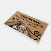 Zodat je weet dat er veel katten in haar zitten deurmat (Schuin)