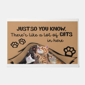 Zodat je weet dat er veel katten in haar zitten deurmat
