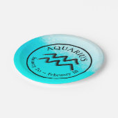 Zodiab Sign Aquarius Horoscope Astrology party Papieren Bordje (Gekanteld)