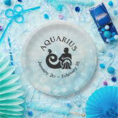 Zodiab Sign Aquarius Horoscope Astrology party Papieren Bordje (Feest)