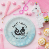 Zodiab Sign Aquarius Horoscope Astrology party Papieren Bordje (Feest)