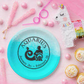 Zodiab Sign Aquarius Horoscope Astrology party Papieren Bordje (Feest)