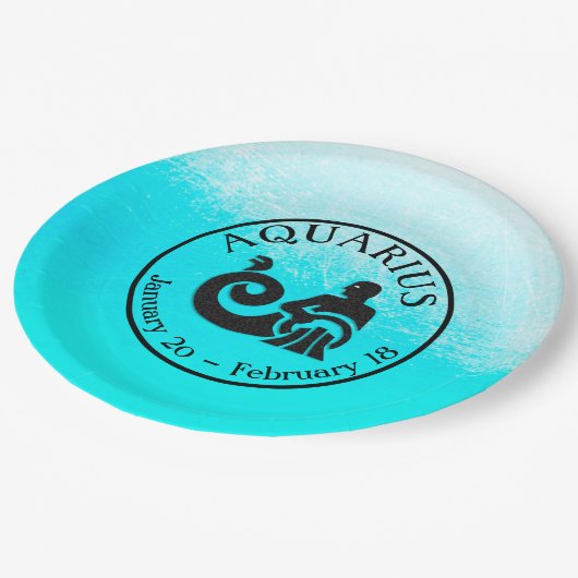 Zodiab Sign Aquarius Horoscope Astrology party Papieren Bordje (Gekanteld)
