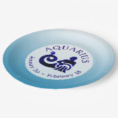 Zodiab Sign Aquarius Horoscope Astrology party Papieren Bordje (Gekanteld)