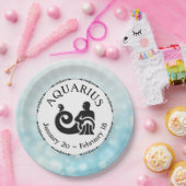 Zodiab Sign Aquarius Horoscope Astrology party Papieren Bordje (Feest)