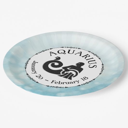 Zodiab Sign Aquarius Horoscope Astrology party Papieren Bordje (Gekanteld)