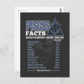 Zodiab Sign Pisces Facts Horoscope Definition Briefkaart (Voorkant / Achterkant)