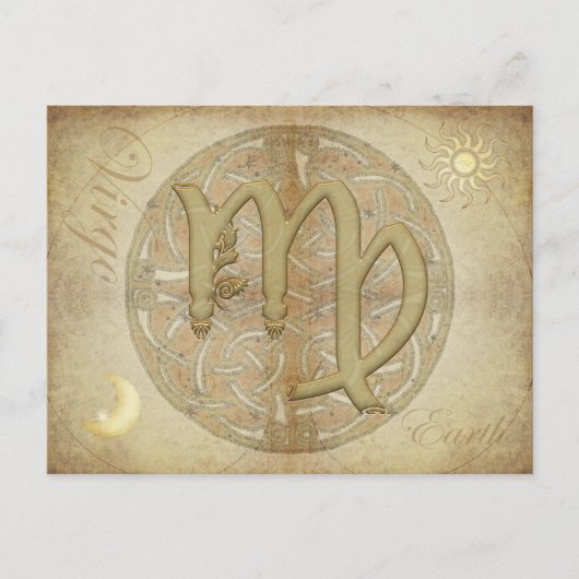 Zodiab Sign Virgo Briefkaart (Voorkant)