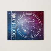 Zodiab Sign VIRGO Paars Night Sky Stars Name Legpuzzel (Horizontaal)