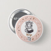 Zodiab Sign Virgo Ronde Button 5,7 Cm (Voorkant /achterkant)