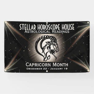 Zodiabel Capricorn Banner maakt het teken 